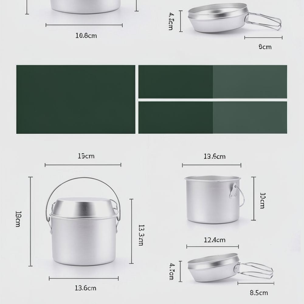 Ensemble de casseroles de camp - Camping Cooking Dining Set avis et prix